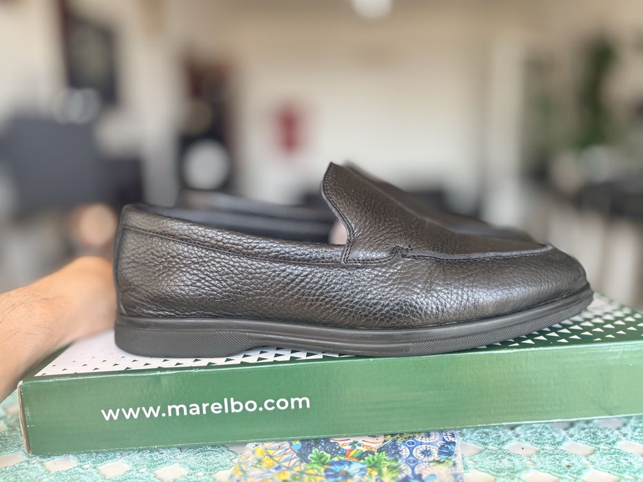 Mocasini bărbați Marelbo (Cod 980-1 Negru), Piele Naturală, Mărimea 41 - Ca Noi