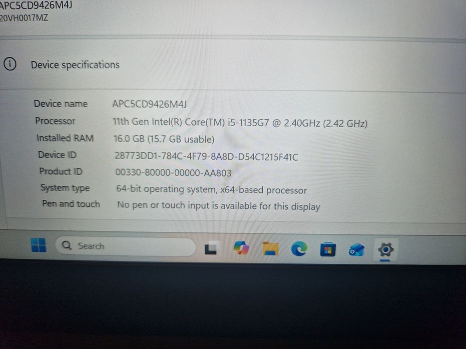 Vand laptop Lenovo Thinkpad L13 gen 2 i5 1135G7