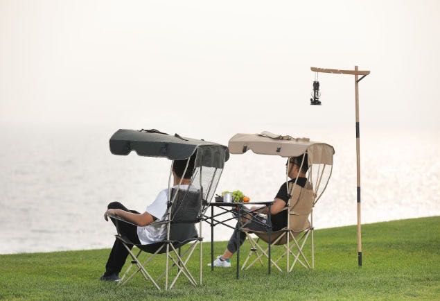 Scaun pliabil cu baldachin, pentru Pescuit, Camping, Gradina, Curte