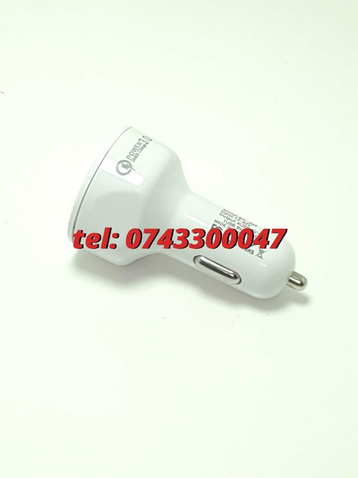 Incarcator Masina Auto 4 Porturi Bricheta Usb Qc Incarcare Rapida
