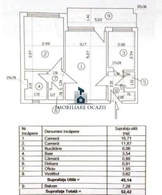 Apartament 2 camere Semidecomandat Bd.Alexandru Obregia
