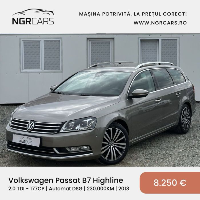 Volkswagen Passat B7 Highline 2.0 TDI 177CP 2013 DSG | RATE / TRANSPORT / NUMERE