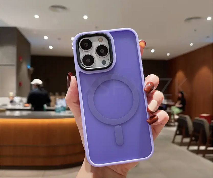 Iphone 12/13/14/15/16/17 PRO MAX AIR PLUS Husa Magsafe Spate Mat Fin05