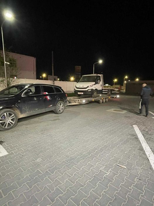 Închiriere platforma auto închiriez remorca dubla 8-8,5  3,5t