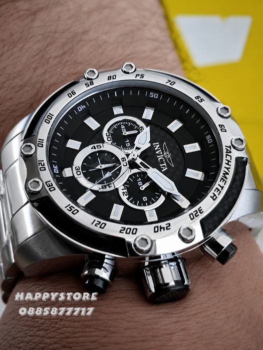 INVICTA Speedway Silver Steel 50 mm, Инвикта нов мъжки часовник