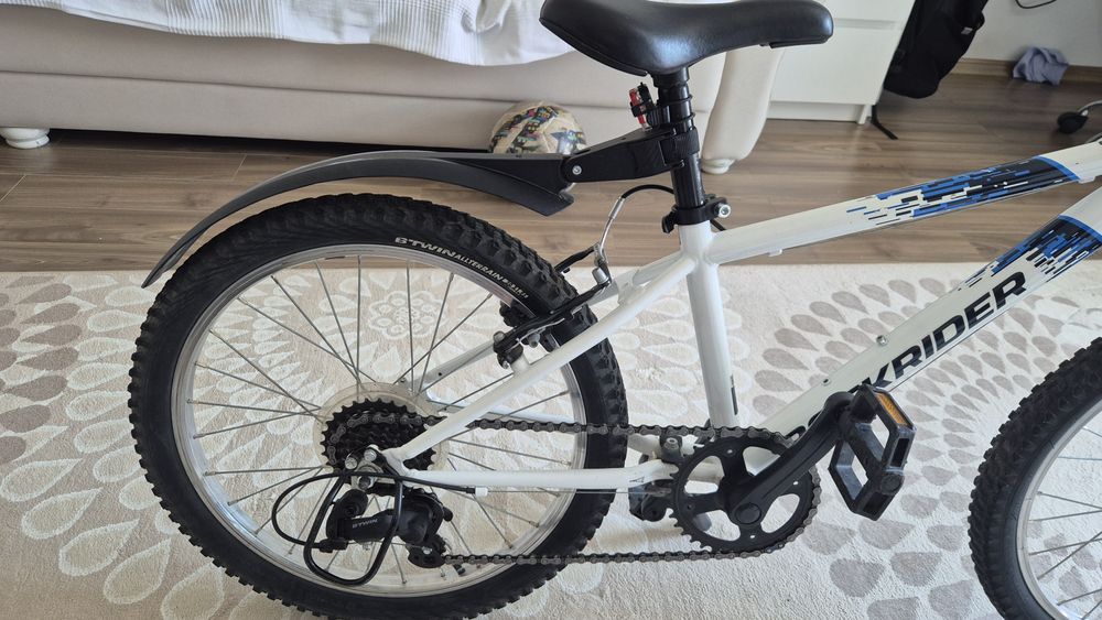 Bicicleta Rockrider ST 120 20" alb-albastru