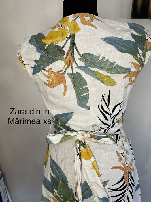 Rochie din in mărimea xs