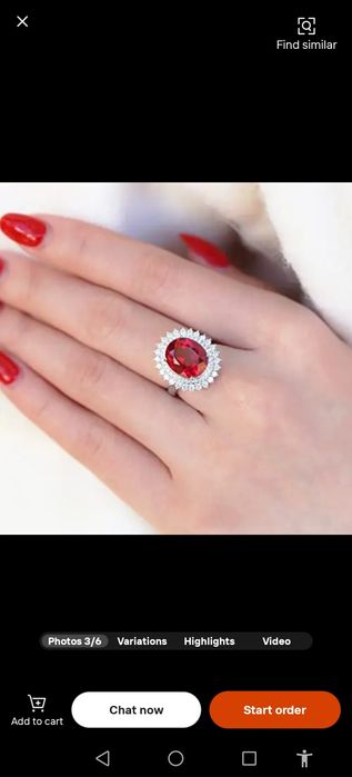 Inel aur 18k cu rubin