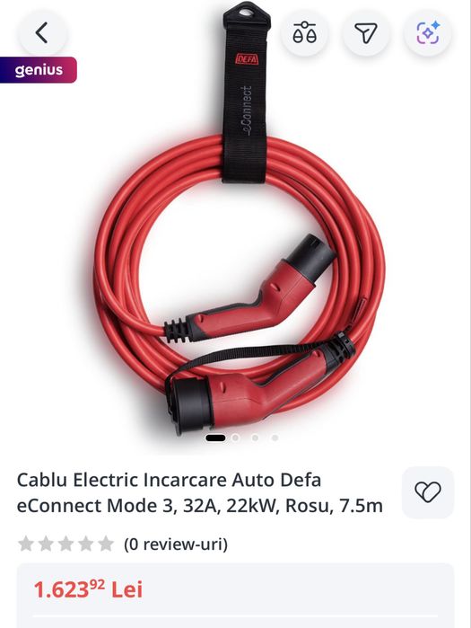 Cablu incarcare auto DEFA Premium 480v/32A/ accept si schimb