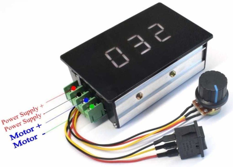 PWM 20A 6-60V cu schimbare sens variator de turatie motoare cc. Nou!