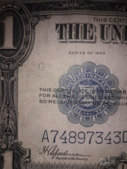 Dollar 1 dona kolleksionerlar uchun 1923-yilgigi