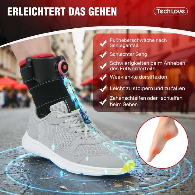 Tech Love AFO Foot Drop Brace Ортеза за крак