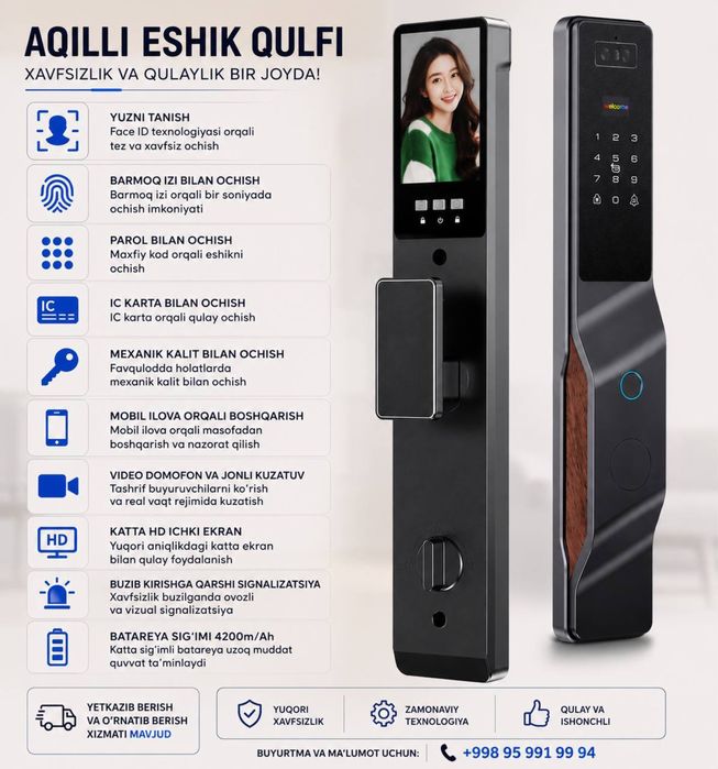 Smart zamok 949.000soʻmdan soni cheklangan