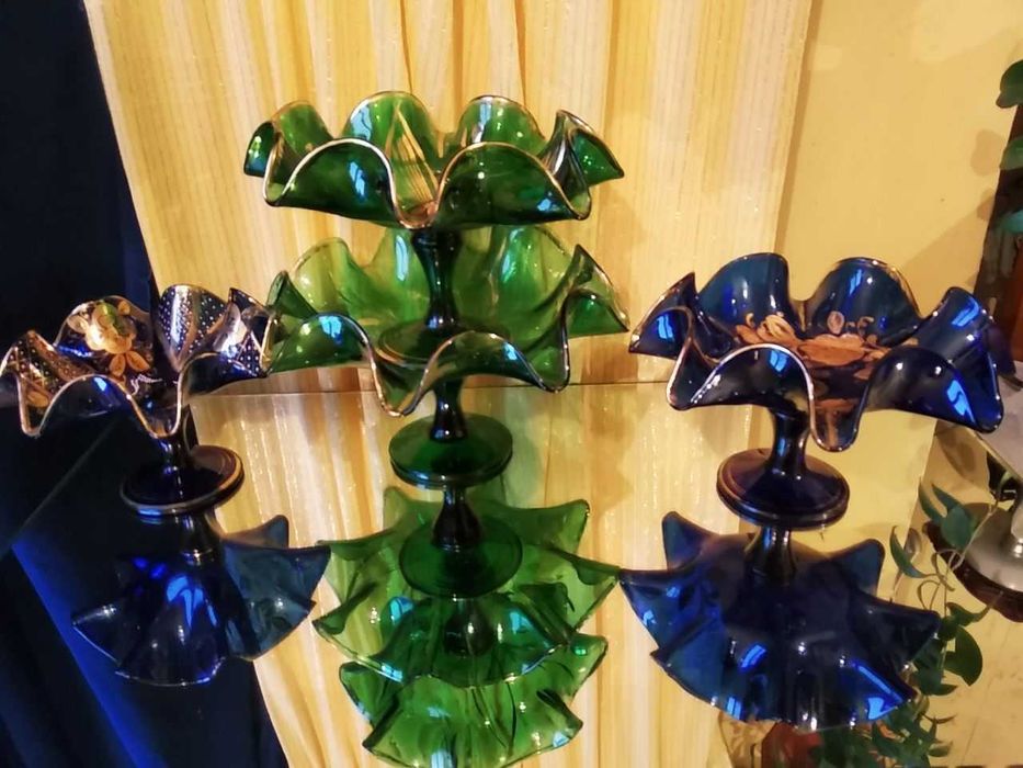 Марганцевые фужеры 20 см Чехословакия 12 шт.