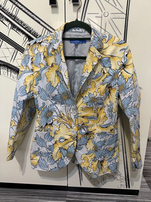 Sacou Escada sport bumbac floral baby blue