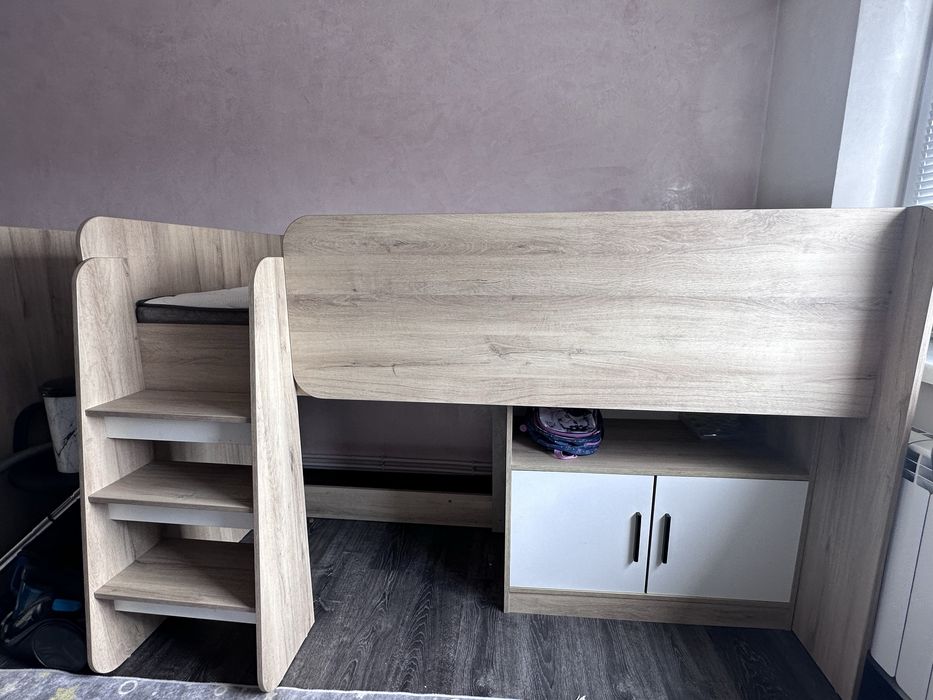 Детски единични легла 90/200 със скрин