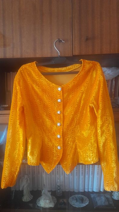 Официална черна рокля дълга и дамско сако, S номер.