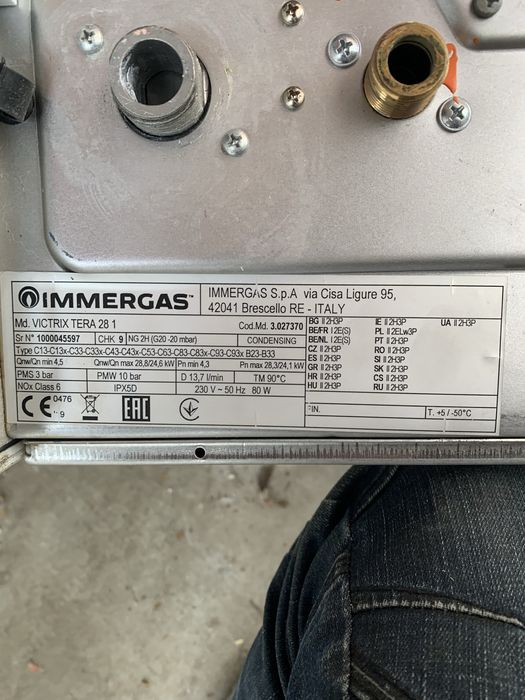 Centrala termică Immergas Victrix Tera 28/24 KW cu placa de baza arsă