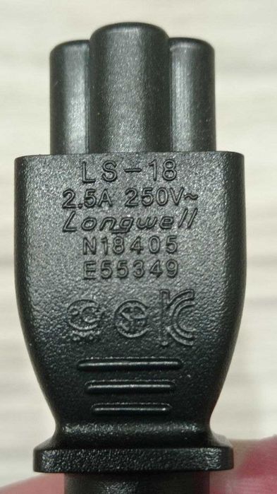 Кабель питания 3 pin тройной круглый