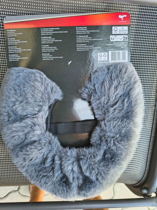 Husă de șa Walfort pufoasa, gri, noua si Antifurt professional nou