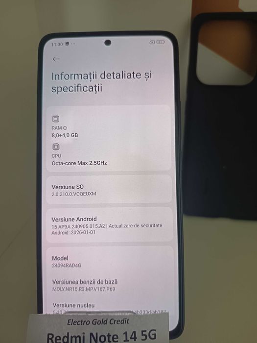Xiaomi Redmi Note 14 5G 8GB RAM/256GB/Midnight Black/ca Nou! ID10066