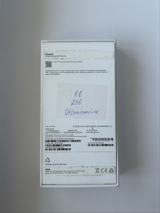 iPhone 16, 256 ГБ