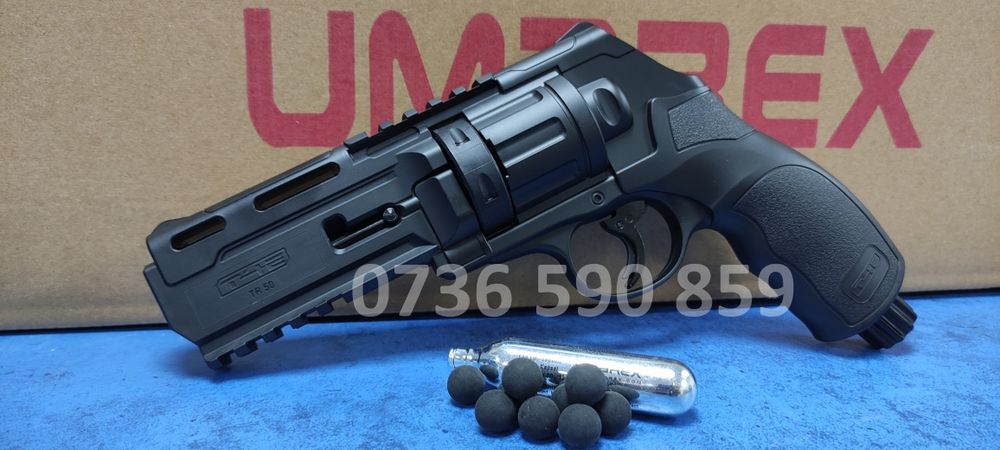 Revolver puternic 11J paintball/bile de cauciuc T4E HDR50 original