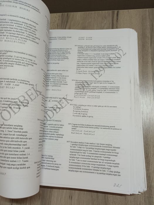 Biologiyadan 10000 tali test