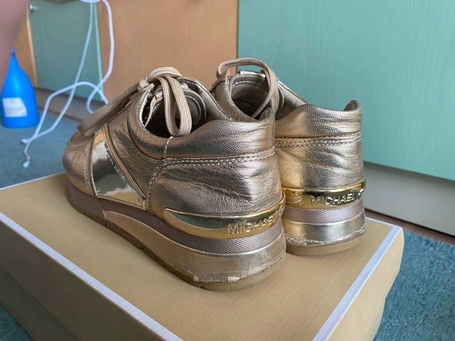 Дамски обувки, Michael Kors, златни, естесвена кожа, 39 номер