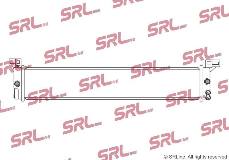 Radiator apa Toyota Highlander 2019-, Sienna 2021-, 2.5 Hybrid, 660x110x22mm, AC: +/-, fagure brazat, OE G901048100, SRLine