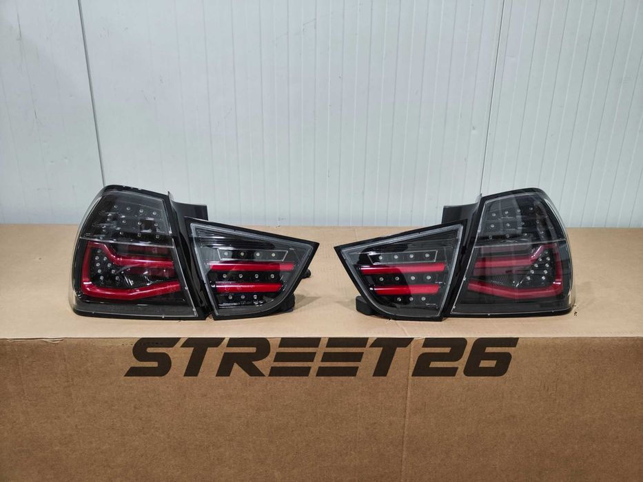 Stopuri LED BMW Seria 3 E90 LCI Sedan (2008-2011) Negru Semnal Dinamic