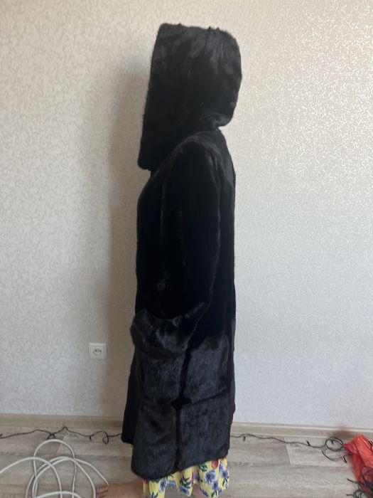 Длинная норковая шуба