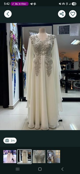 Rochie mireasa matase naturala