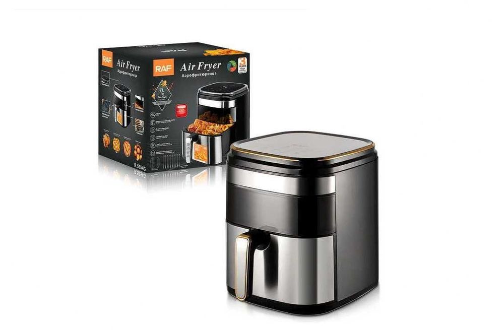 Фритюрник с Горещ Въздух Airfryer RAF Diamond SilverPlus, 7 Литра