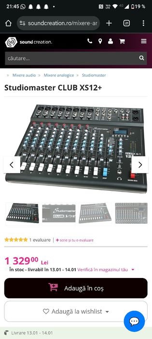 Vând 2 boxe activa plus mixer analog ,stare excelenta !!