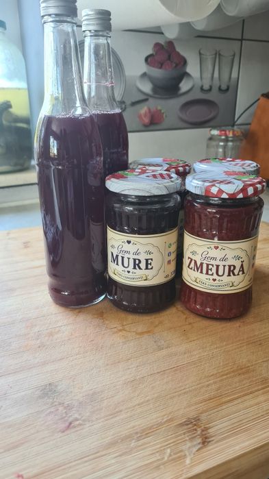 Gem si sirop din zmeura si mure