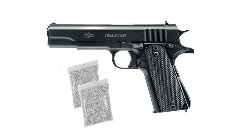 Pistol Airsoft Combat Zone 19Eleven Spring + 1000 bile cadou