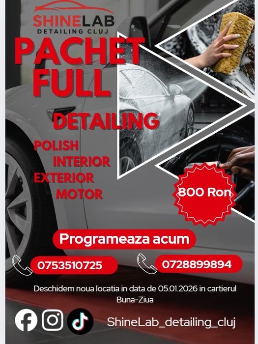 Detailing auto complet,servicii profesionale