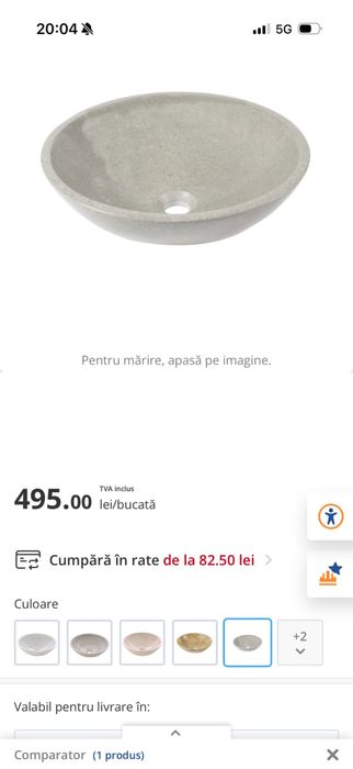 Vand Lavoar din Marmura Nou