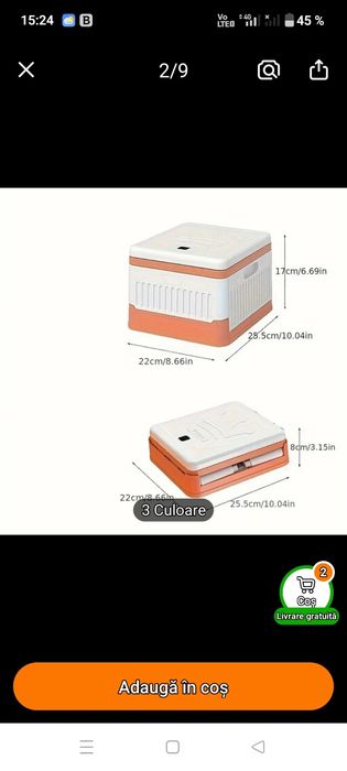 Toaletă compactă ,pliabilă pentru camping