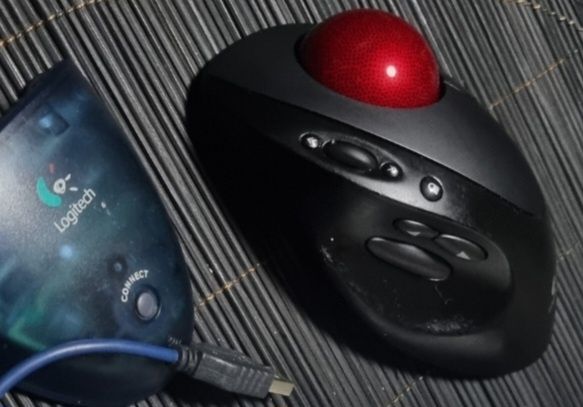 vand Mouse T-RB22 Logitech Trackman Wheell Wireless Trackball Cordless