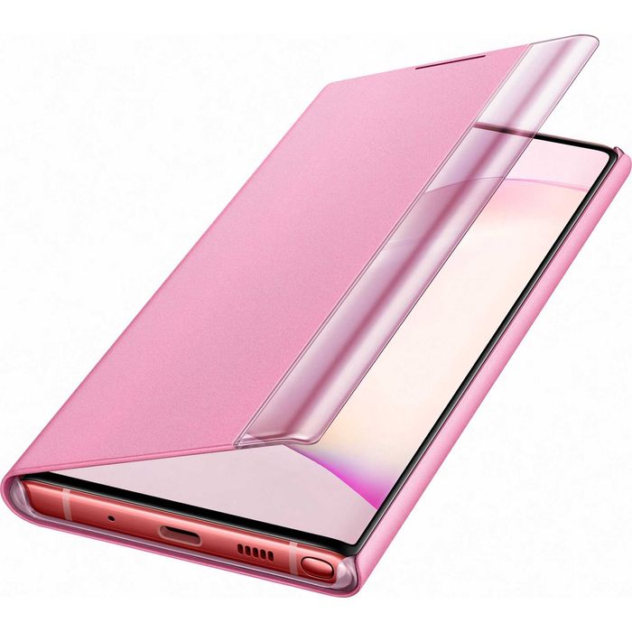 Husa Samsung Note 10 Clear View Pink Roz EF-ZN970CPEGWW noua sigilata