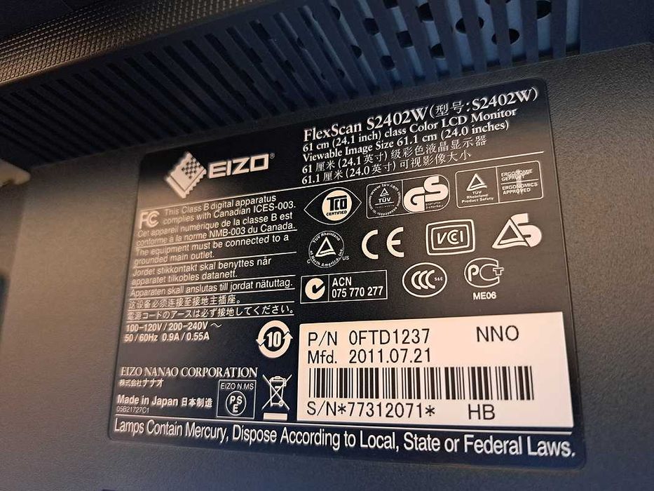 monitor EIZO FlexScan S2402W