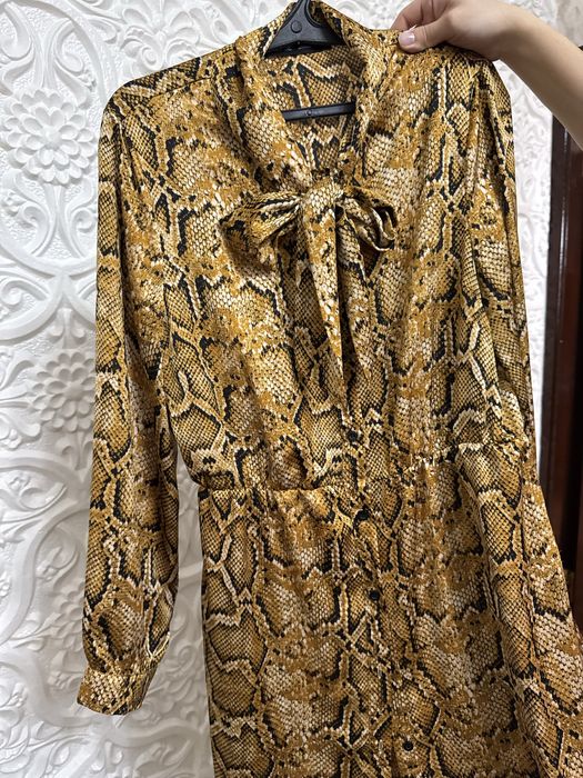 Платье халат питон креп-атлас