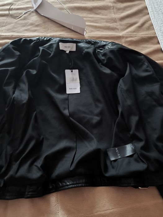 Jacheta piele Reiss Tallis Leather Biker