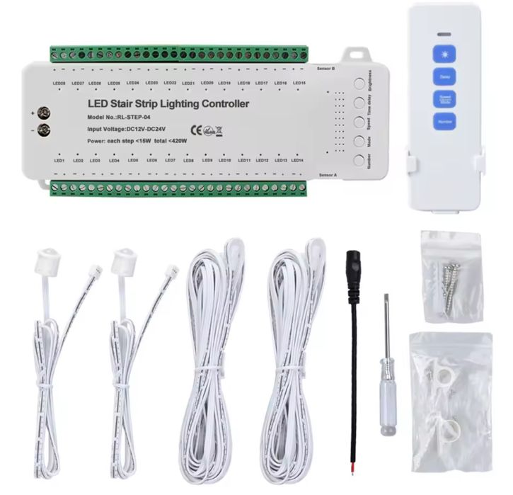 28-стъпалов контролер за стълбищно осветление с PIR сензор за движение