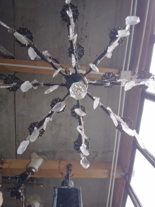 Candelabru / lustra din bronz și cristal, Louis al XV lea