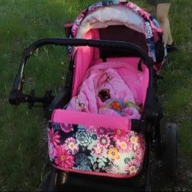 Коляска Гном розовая