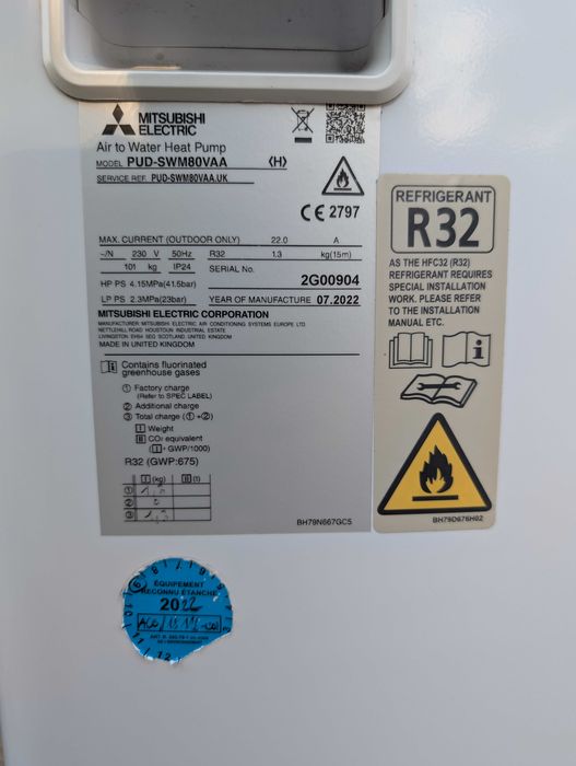 Pompa de caldura Mitsubishi 8kw - monofazica