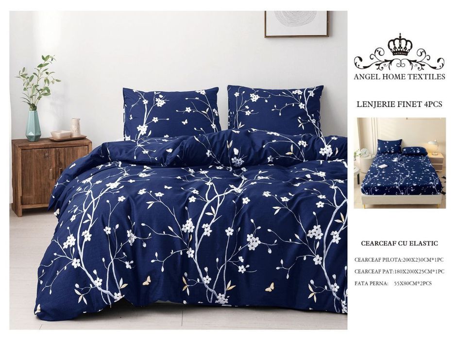 Set lenjerie de pat 4 piese